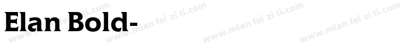Elan Bold字体转换